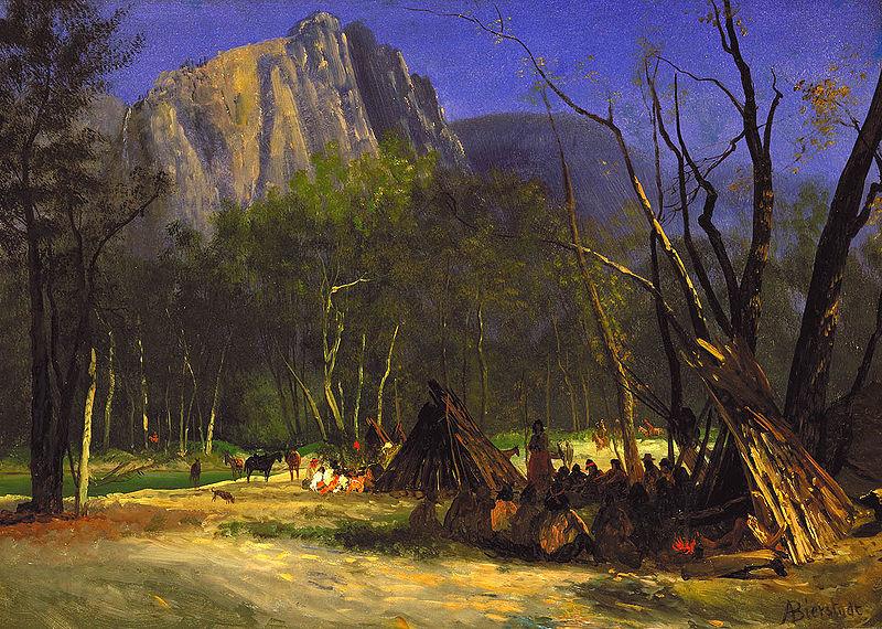 Albert Bierstadt Indians in Council, California France oil painting art